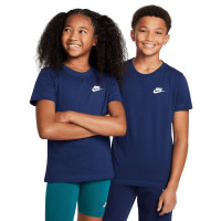 Nike Sportswear Club Ensemble d'Été Enfants Bleu Foncé Blanc