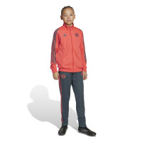 adidas Bayern Munich Survêtement Full-Zip 2025-2026 Enfants Orange Gris Foncé