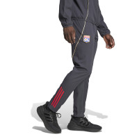 adidas Olympique Lyon Présentation Pantalon d'Entraînement 2025-2026 Gris Foncé Doré Rouge Bleu