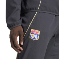 adidas Olympique Lyon Présentation Pantalon d'Entraînement 2025-2026 Gris Foncé Doré Rouge Bleu