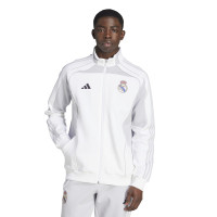 adidas Real Madrid Urban Purist Trainingspak Full-Zip 2025-2026 Wit Lichtgrijs Zwart