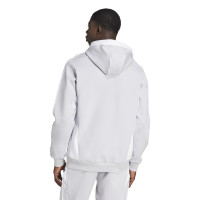 adidas Real Madrid Urban Purist Sweat à Capuche 2025-2026 Gris Clair Blanc Noir