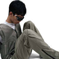 Nike Tech Sportswear Survêtement Coupe-Vent Full-Zip Woven Marron Clair Vert-Gris Noir