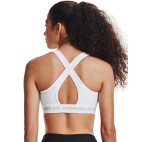 Brassière de Sport Under Armour Mid Crossback pour Femmes, blanche
