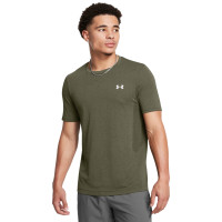 Chemise d'entraînement Under Armour Vanish Seamless Vert foncé et blanc