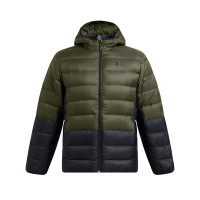 Veste à capuche Under Armour Legend en duvet vert foncé noir