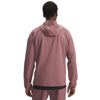 Under Armour Vibe Woven Windbreaker Full-Zip Roze Zwart