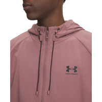 Under Armour Vibe Woven Windbreaker Full-Zip Roze Zwart
