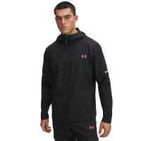 Survêtement tissé utilitaire Under Armour Tech, entièrement zippé, noir, rose, argent