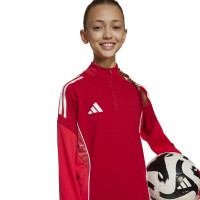 adidas Tiro 25 Competition Trainingspak 1/4-Zip Kids Rood Zwart Grijs