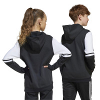 Sweat à capuche adidas Squadra 25 pour enfants, noir et blanc