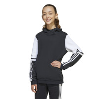 Sweat à capuche adidas Squadra 25 pour enfants, noir et blanc