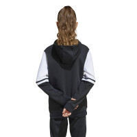 Sweat à capuche adidas Squadra 25 pour enfants, noir et blanc