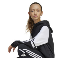 Sweat à capuche adidas Squadra 25 pour enfants, noir et blanc