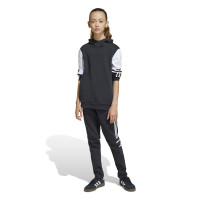 Sweat à capuche adidas Squadra 25 pour enfants, noir et blanc