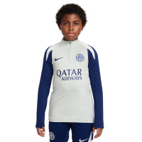 Nike Inter Milan Strike Trainingspak 1/4-Zip 2025-2026 Kids Lichtgrijs Donkerblauw Wit