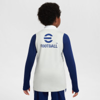 Nike Inter Milan Strike Trainingspak 1/4-Zip 2025-2026 Kids Lichtgrijs Donkerblauw Wit