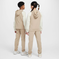 Nike Sportswear Poly Trainingspak Full-Zip Hooded Kids Beige Gebroken Wit