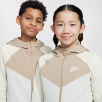 Nike Sportswear Poly Trainingspak Full-Zip Hooded Kids Beige Gebroken Wit