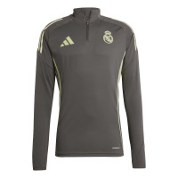 adidas Real Madrid Trainingstrui 1/4-Zip 2025-2026 Grijs Lichtgroen