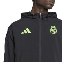 adidas Real Madrid Vis Tech Survêtement Full-Zip Noir Vert Clair