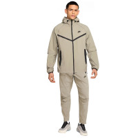 Nike Tech Sportswear Survêtement Coupe-Vent Full-Zip Woven Marron Clair Vert-Gris Noir