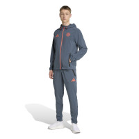 adidas Bayern München Vis Tech Trainingspak Full-Zip 2025-2026 Donkergrijs Oranje