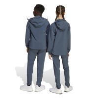 adidas Bayern Munich Vis Tech Survêtement Full-Zip 2025-2026 Enfants Gris Foncé Orange