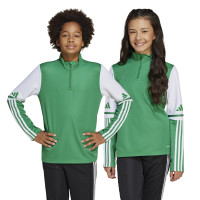 Survêtement adidas Squadra 25 à 1/4 fermeture éclair pour enfants, vert, noir et blanc