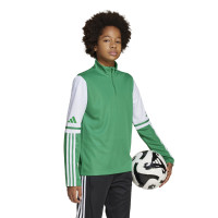 Survêtement adidas Squadra 25 à 1/4 fermeture éclair pour enfants, vert, noir et blanc