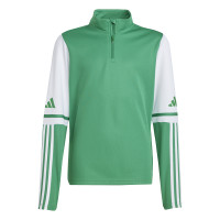 Survêtement adidas Squadra 25 à 1/4 fermeture éclair pour enfants, vert, noir et blanc