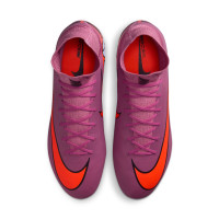 Nike Zoom Mercurial Superfly 10 Pro Gazon Naturel Chaussures de Foot (FG) Rose Rouge Vif Bleu Clair