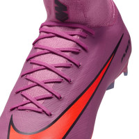 Nike Zoom Mercurial Superfly 10 Pro Gazon Naturel Chaussures de Foot (FG) Rose Rouge Vif Bleu Clair