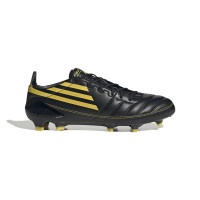 adidas F50 Elite 2010 Leather Gazon Naturel Chaussures de Foot (FG) Noir Jaune