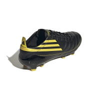 adidas F50 Elite 2010 Leather Gazon Naturel Chaussures de Foot (FG) Noir Jaune