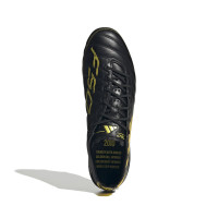 adidas F50 Elite 2010 Leather Gazon Naturel Chaussures de Foot (FG) Noir Jaune