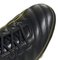 adidas F50 Elite 2010 Leather Gazon Naturel Chaussures de Foot (FG) Noir Jaune
