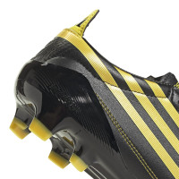 adidas F50 Elite 2010 Leather Gazon Naturel Chaussures de Foot (FG) Noir Jaune