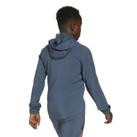 adidas Bayern Munich Vis Tech Veste 2025-2026 Enfants Gris Foncé Orange