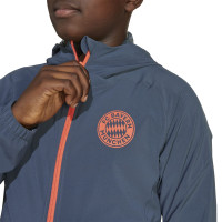 adidas Bayern Munich Vis Tech Veste 2025-2026 Enfants Gris Foncé Orange