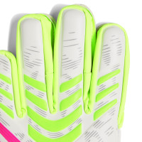 adidas Predator Match Fingersave Keepershandschoenen Kids Wit Neongeel Roze