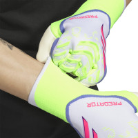 adidas Predator Pro Hybrid Gants de Gardien de But Blanc Jaune Néon Rose