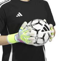 adidas Predator Pro Hybrid Gants de Gardien de But Blanc Jaune Néon Rose