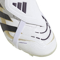 adidas Predator Elite FT Gras Voetbalschoenen (FG) Kids Wit Zwart Goud