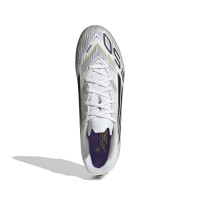 adidas F50 League Gras / Kunstgras Voetbalschoenen (MG) Wit Zwart Goud