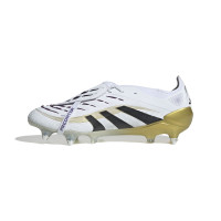 adidas Predator Elite FT Crampons Vissés Chaussures de Foot (SG) Blanc Noir Doré