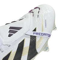 adidas Predator Elite FT Crampons Vissés Chaussures de Foot (SG) Blanc Noir Doré