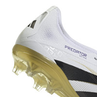 adidas Predator Pro FT Gras Voetbalschoenen (FG) Wit Zwart Goud
