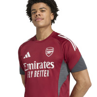 adidas Arsenal Maillot d'Entraînement Europe 2025-2026 Rouge Blanc Gris