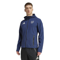 adidas Arsenal Vis Tech Survêtement Full-Zip 2025-2026 Bleu Foncé Noir Blanc